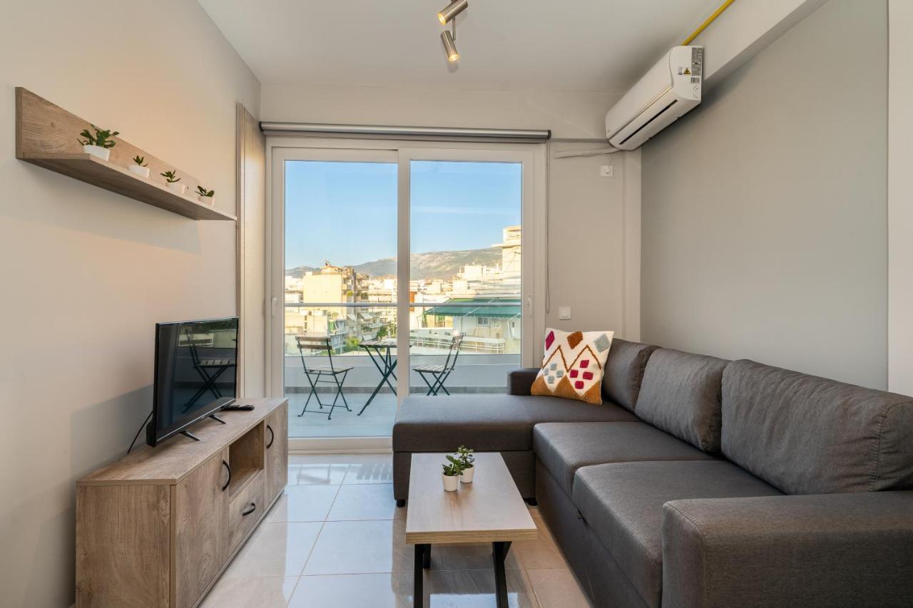 Apartamento Sunny Penthouse W/ Acropolis View Next To Metro Atenas Exterior foto
